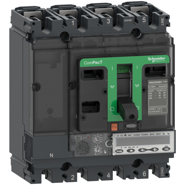 Compact nsx100r - disjoncteur - micrologic 6.2 m 25a - 3p3d - 200ka - fixe - Schneider Electric - C10R36M025