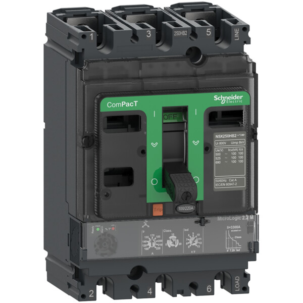 Compact nsx250r - disjoncteur - micrologic 2.2m 150a - 3p3d - 200ka - fixe - Schneider Electric - C25R32M150