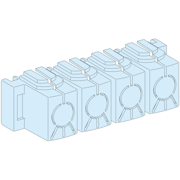 Linergy bw - 8 capots isolants ipxxb pour jdb (powerclip) - Schneider Electric - LVS04150