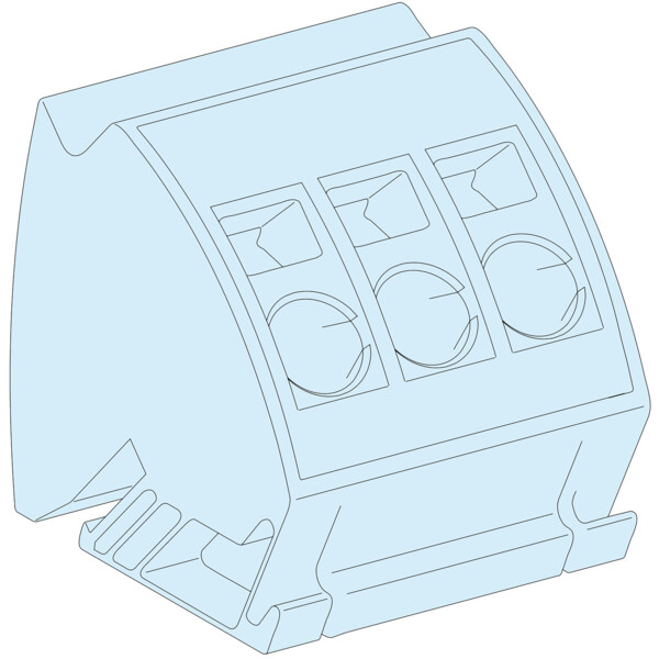 Linergy tb - bloc de terre à connection rapide - 3 x 16 mm² - lot de 4 - Schneider Electric - LVS04215