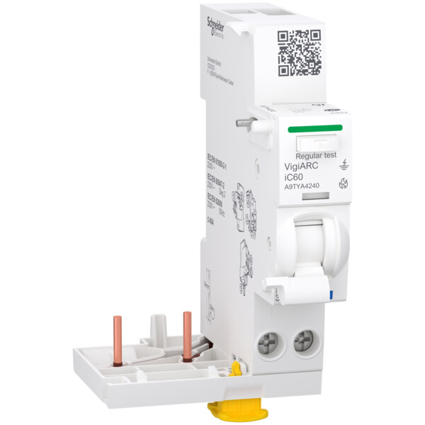 Acti9 ic60 module détecteur arc et différentiel 30ma asi  pour disj ic60 2p 40a - Schneider Electric - A9TYA4240