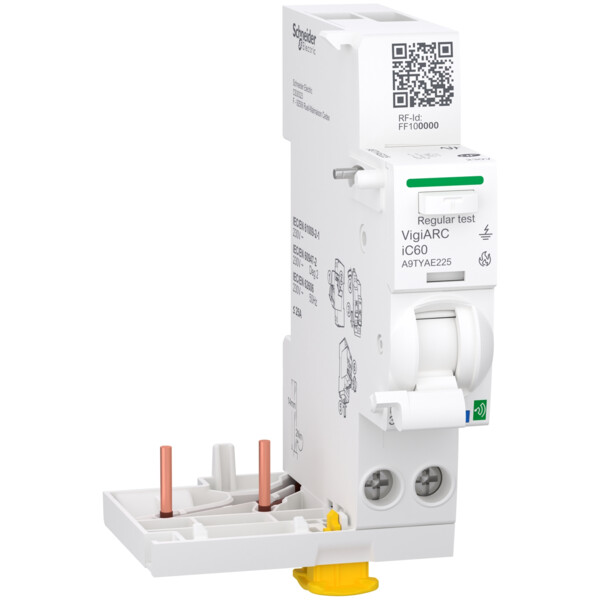 Acti9 ic60 module détecteur arc diff 30ma asi  connecté pour disj ic60 2p 25a - Schneider Electric - A9TYAE225