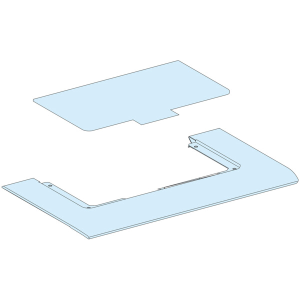 Prismaset g active - plaque découpée + passe câble plastique - gaine - l300  - Schneider Electric - LVS08884