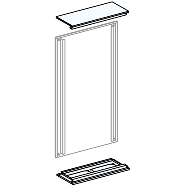 Prismaset g active - plaques haute et basse extension - l600 - ip55 - ral9003 - Schneider Electric - LVS08371