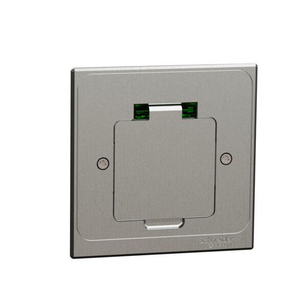 Unica system+ - prise de sol xs ik08 ip44 - 2p+t - carrée métal - Schneider Electric - INS52102