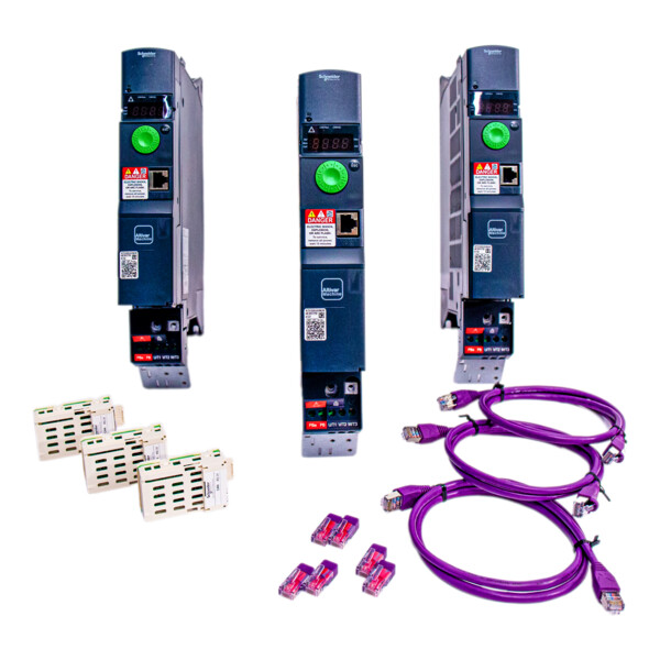 Lot de 3 atv320 0,75 kw mono & 3 modules interface can open - Schneider Electric - MD2ATV320CANX3