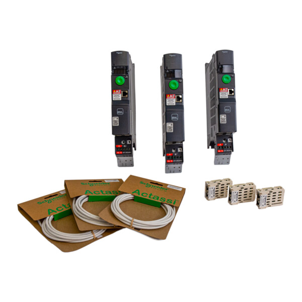 Lot de 3 atv320 0,75 kw mono & 3 modules interface ethernet - Schneider Electric - MD2ATV320ETHX3