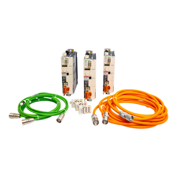 Lot 3 lexium 32 mono 230v 9a module de comm ethernet avec câbles - Schneider Electric - MD2LXM32ETHX3