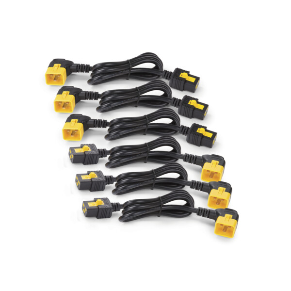 Schneider APC Power Cord Kit (6 ea), Locking, C19 to C20 (90 Degree), 1.8m - Schneider Electric - AP8716R