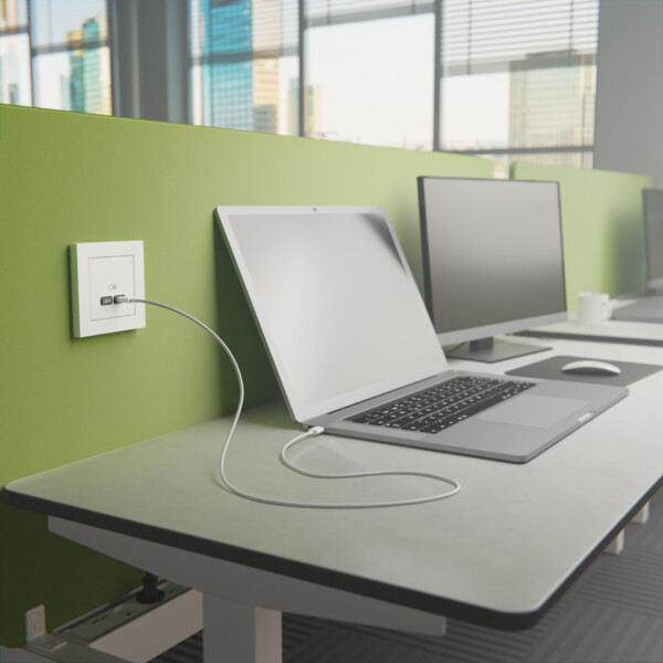 D-Life - prise chargeur USB C 65W - forte puissance - méca seul - Schneider Electric - MEG4366-0130
