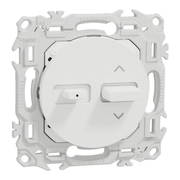 Odace - combiné double VV ou poussoir et VR à levier - 6/10AX - blanc craie - Schneider Electric - S920212