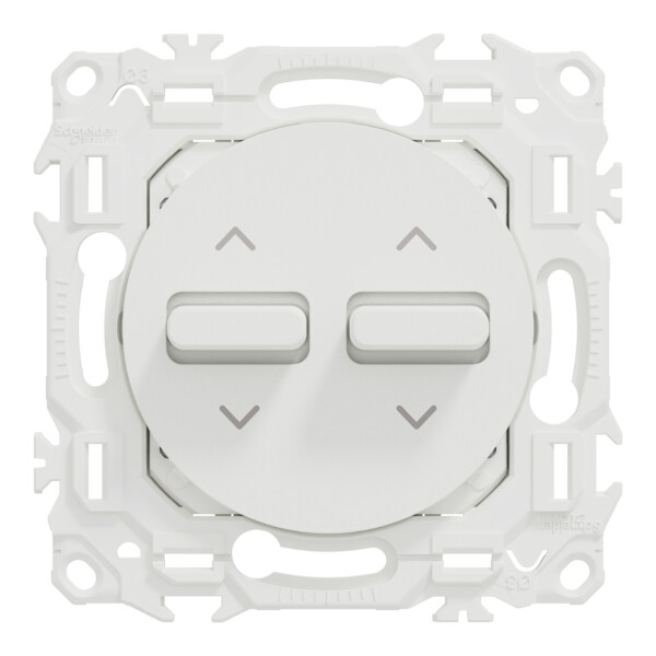 Odace - double inter ou pouss. volet roulant 3 positions à levier - blanc craie - Schneider Electric - S920218