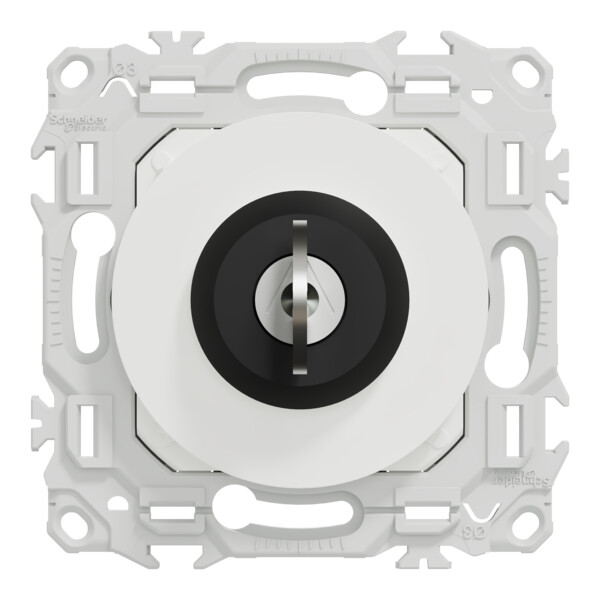 Odace - interrupteur à clé 3 positions - barillet et clé inclus - blanc craie - Schneider Electric - S920286