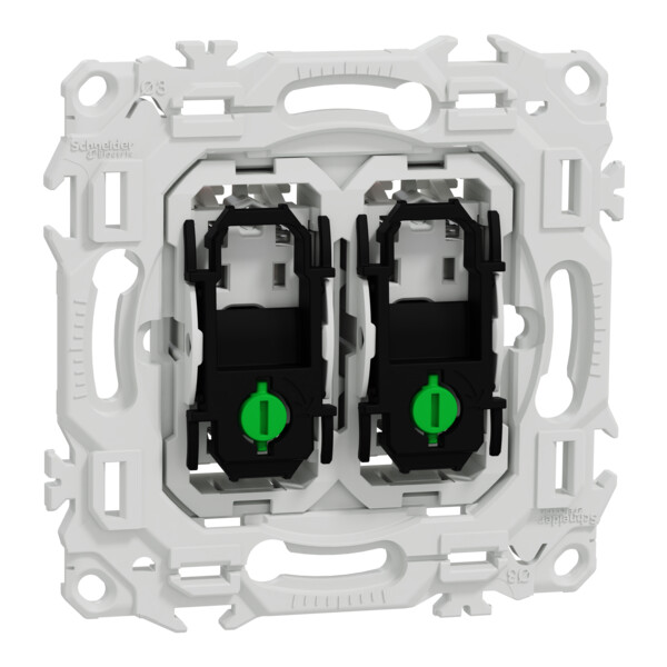 Odace - double va-et-vient ou poussoir avec neutre - 10AX - sans enjoliveur - Schneider Electric - S980214N
