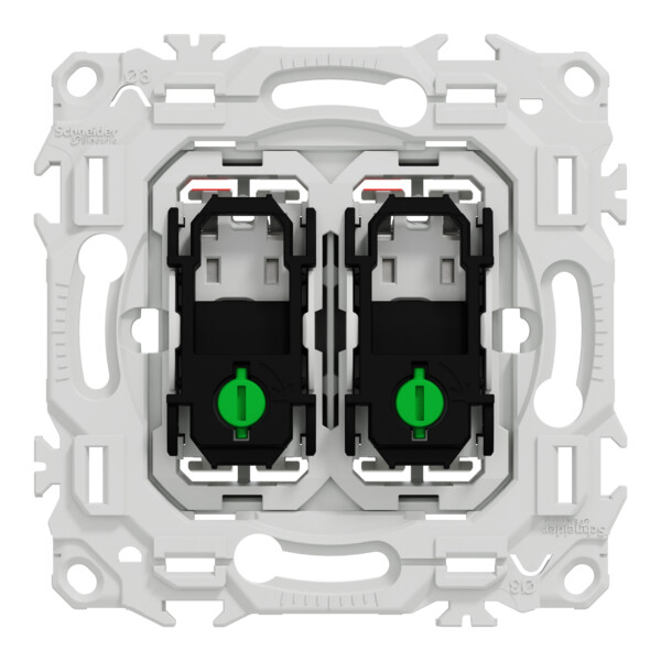 Odace - double va-et-vient ou poussoir avec neutre - 10AX - sans enjoliveur - Schneider Electric - S980214N