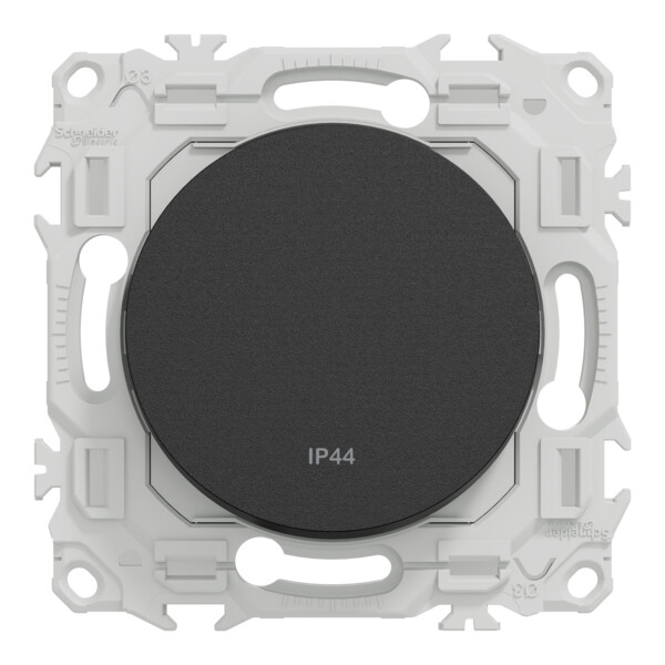 Odace - va-et-vient ou poussoir complet - IP44 - 10AX - noir onyx - Schneider Electric - S940282