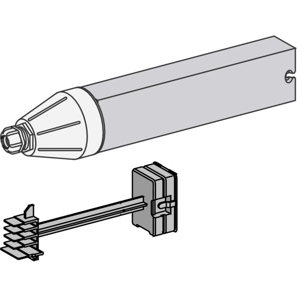 Canalis boite alimentation 25A bout blanche - Schneider Electric - KBA25ABG4W