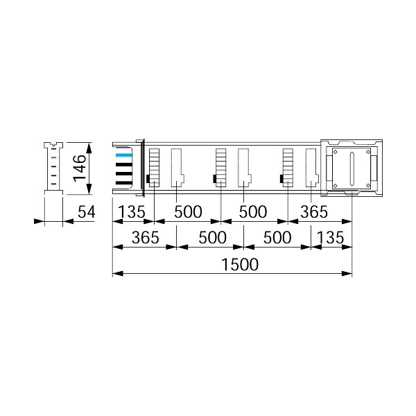 Schneider Electric Elément de distribution 1M50 250 A - Schneider Electric - KSA250ED4156