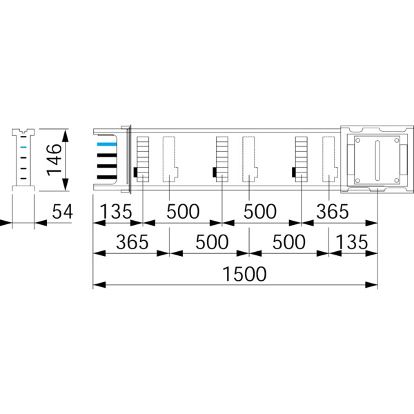 Schneider Electric Elément de distribution 1M50 400A - Schneider Electric - KSA400ED4156