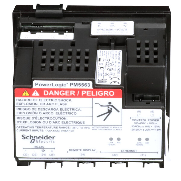 Powerlogic, centrale de mesure pm5563 ethernet+rs485, mémoire, 4e/2s, sans visu - Schneider Electric - METSEPM5563