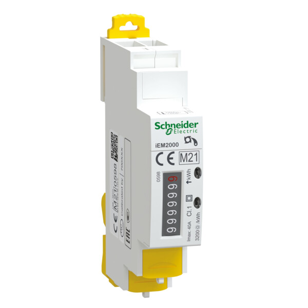 Acti9, iEM Compteur d'énergie mono iEM2000 40A, MID - Schneider Electric - A9MEM2000