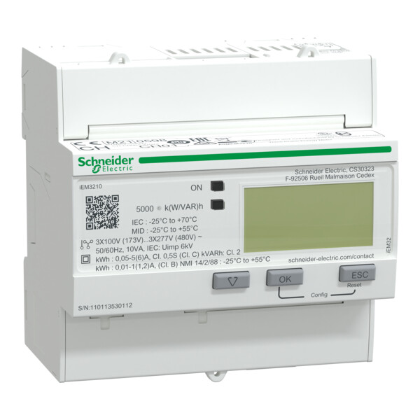 Acti9, iEM Compteur d'énergie iEM3210 TI, Sortie impulsions, MID - Schneider Electric - A9MEM3210