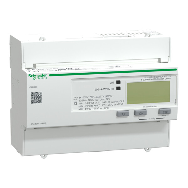 Acti9, iem compteur d'énergie iem3310 125a, impulsionss, mid - Schneider Electric - A9MEM3310