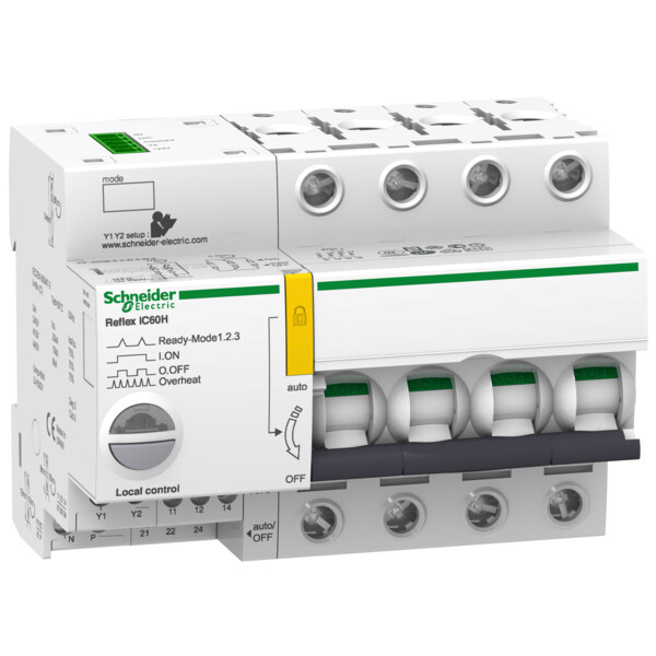 Acti9, Reflex iC60H disjonct. à commande intégrée interface Ti24 16A 4P courbe C - Schneider Electric - A9C65416