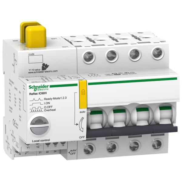 Acti9, Reflex iC60H disjonct. à commande intégrée interface Ti24 40A 4P courbe C - Schneider Electric - A9C65440