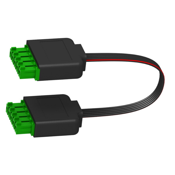 Acti9, lot de 6 câbles 870 mm préfabriqués 2 connecteurs TI24 pour SmartLink  - Schneider Electric - A9XCAS06