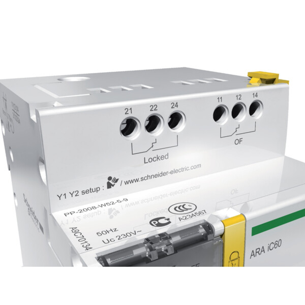 Acti9, ARA iC60 automatisme de réarmement pour disjonteur 3P 4P 230VCA 50Hz - Schneider Electric - A9C70134