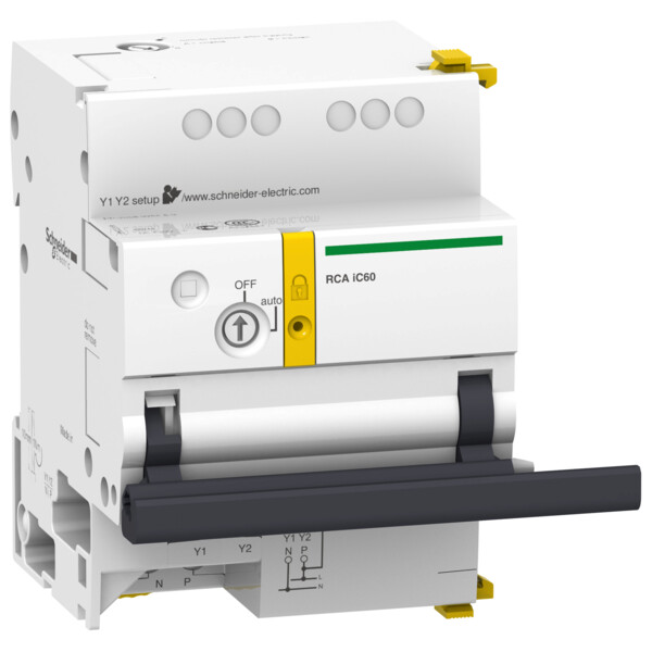 Acti9, RCA télécommande pour disj iC60 1P, 1P+N, 2P sans interface Ti24 230VCA - Schneider Electric - A9C70112