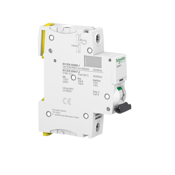 Acti9, iC60N disjoncteur 1P 50A courbe C - Schneider Electric - A9F77150