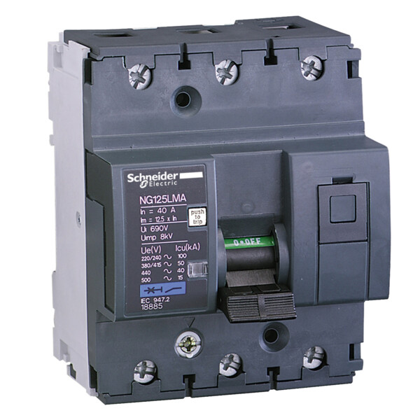 Schneider Electric Disjoncteur Moteur Ng125Lma - 12,5 A - 3P 3D - Déclencheur Magnétique - Schneider Electric - 18882