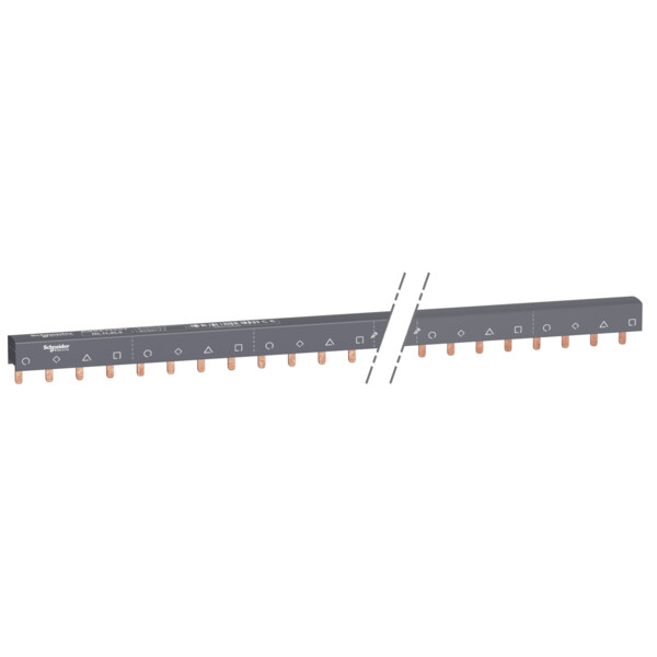 Acti9 iC60, peigne à dents, 4 pôles, 100A, 57 modules de 18mm - Schneider Electric - A9XPH457