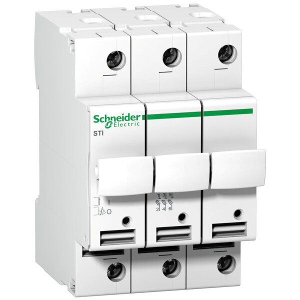 Acti9 STI sectionneur fusible à tiroir 3P 20A fusible 8.5 x 31.5 mm - Schneider Electric - A9N15655