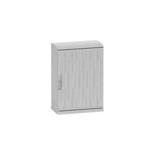Armoire Outdoor Poly.PLAZTR HD 750x750x420 ral7035 IP55IK10 toit+soc+ser.1242E - Schneider Electric - NSYPHDZT774