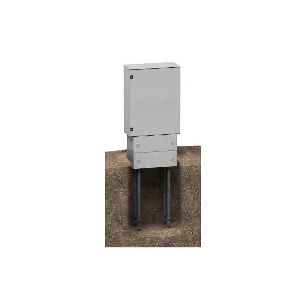 Thalassa plm - socle polyester hauteur 200 mm pour plm83 ral 7035 - Schneider Electric - NSYZM263G