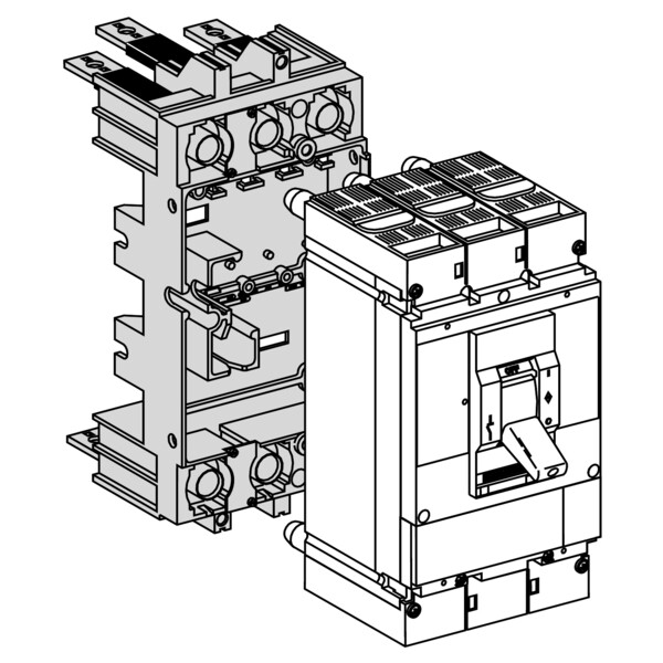 SOCLE DEBROCHABLE UL 3P  ACCESSOIRE DISJONCTEUR NSJ400/600 - Schneider Electric - LV432514