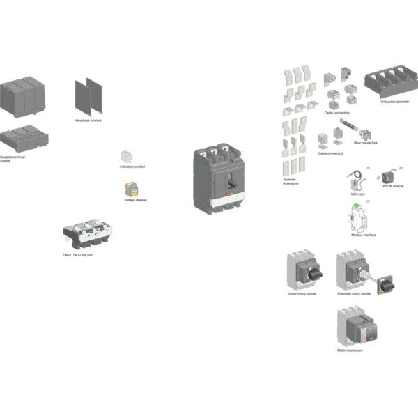 1 JEU DE CACHE-BORNES 3P POUR MISE EN SE - Schneider Electric - LV438345