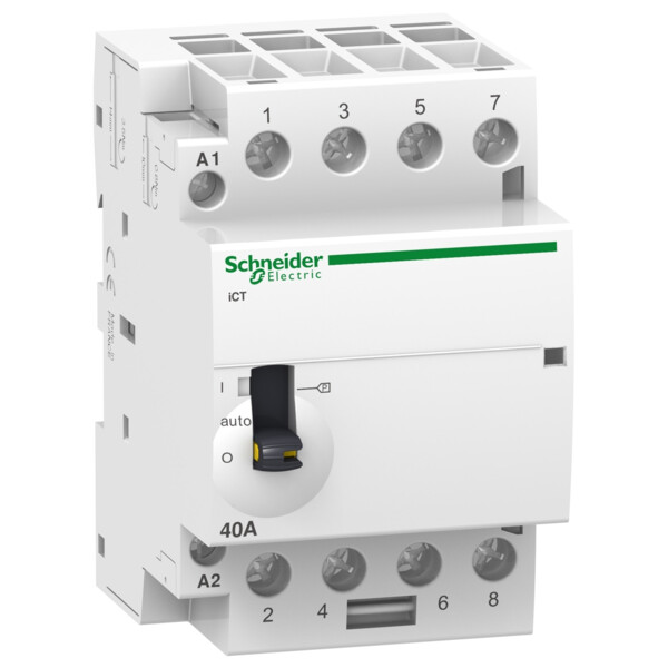Acti9, iCT contacteur à commande manuelle  40A 4NO  24VCA 50Hz - Schneider Electric - A9C21144