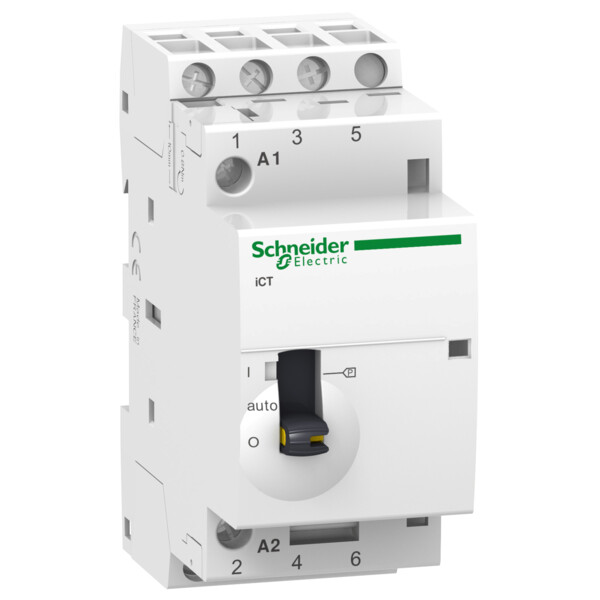 Acti9, iCT contacteur à commande manuelle  25A 3NO  230...240VCA 50Hz - Schneider Electric - A9C21833