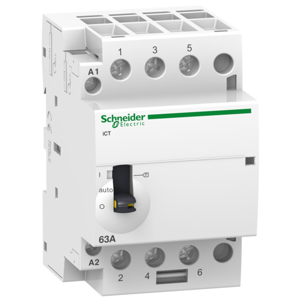 Acti9, iCT contacteur à commande manuelle  40A 3NO  230...240VCA 50Hz - Schneider Electric - A9C21843