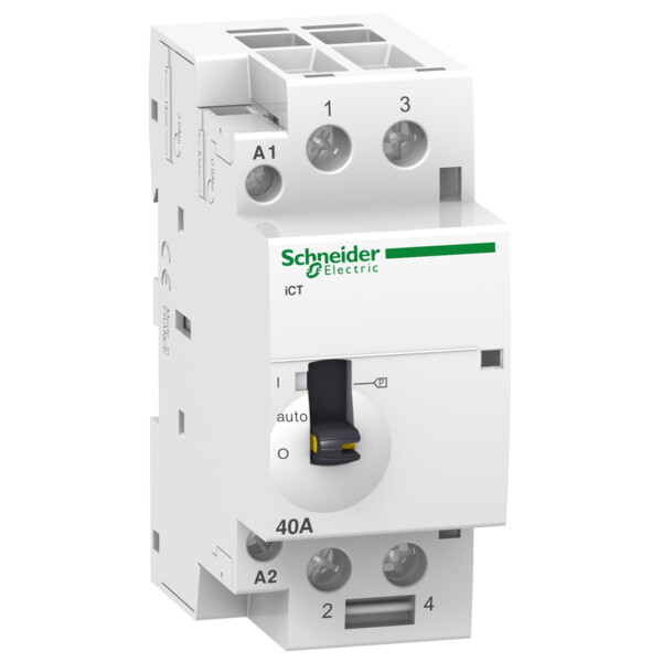 Acti9, iCT contacteur à commande manuelle  63A 2NO  220...240VCA 50Hz - Schneider Electric - A9C21862