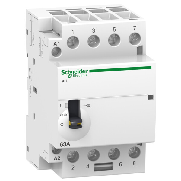Acti9, iCT contacteur à commande manuelle  63A 4NO  220...240VCA 50Hz - Schneider Electric - A9C21864