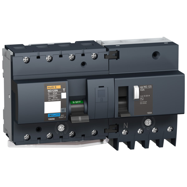 Schneider Electric Disjoncteur Modulaire Multi 9 Ng125N 4 Pôles 63 A Courbe C - Schneider Electric - 18656