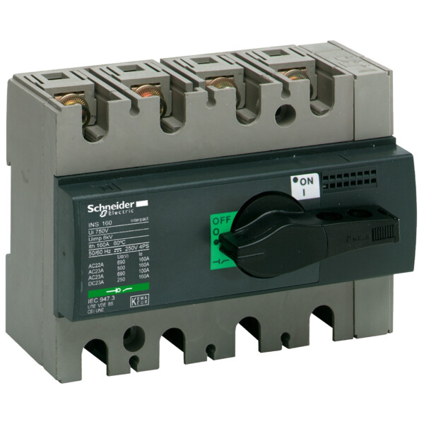 Interrupteur sectionneur Interpact Ins100 4P 100 A - Schneider Electric - 28909