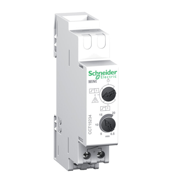 Schneider Electric Minuterie à Préavis D'Extinction Mint, 0,5 à 20 Mn, Fonction Télérupteur, Prodis - Schneider Electric - CCT15234