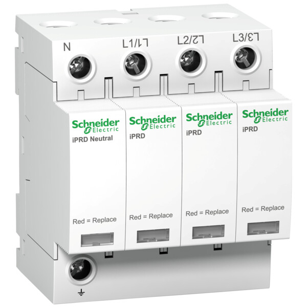 Acti9, iPRD 8r parafoudre 8 KA 350V 3PN avec report signalisation - Schneider Electric - A9L08601