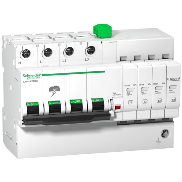 Acti9, iQuick PRD8r parafoudre 3P+N avec report signalisation - Schneider Electric - A9L16300